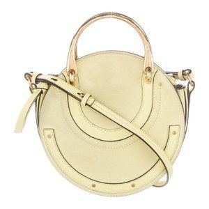 Chloe Pixie Crossbody Bag Leather with Suede Mini Yellow